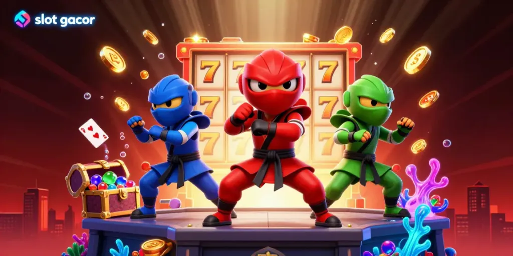 Engage with the thrilling slot gacor experience featuring ninja chameleons and dynamic gaming elements.