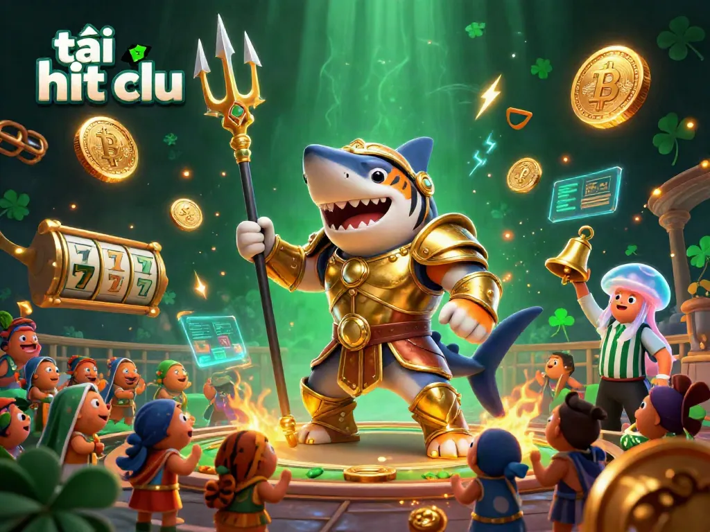 Experience the thrill of tải hit club with an underwater casino adventure featuring a golden shark.